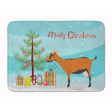 Carolines Treasures Oberhasli Goat Christmas Machine Washable Memory Foam Mat BB9255RUG